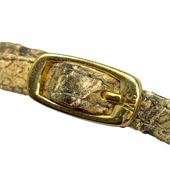 Stuart Weitzman Reptile Embossed Leather Slingback‎ Kitten Heels - Picture 7 of 14